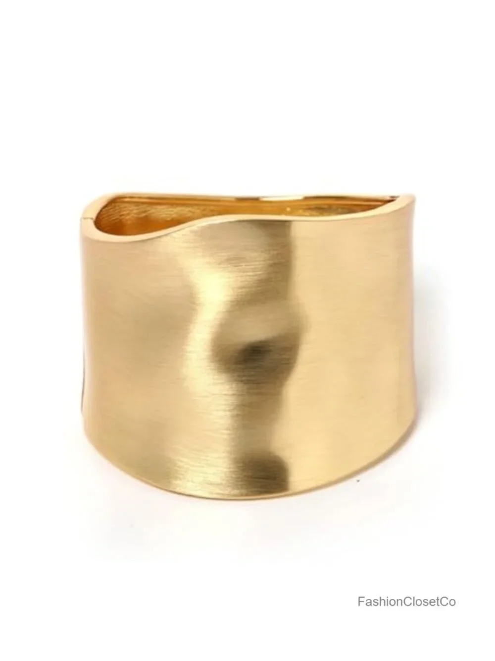 Gold Chunky Bangle Bracelets for Women Big Thick Cuff Bracelet Stackable Non